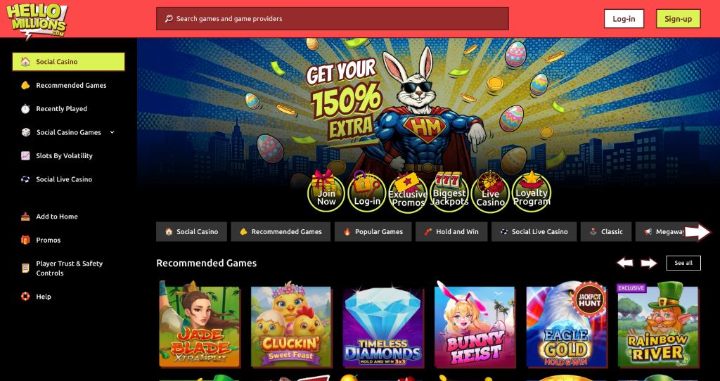 Hello Millions sweepstakes casino